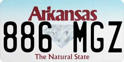 AR license plate 886MGZ