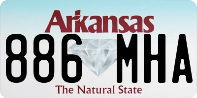 AR license plate 886MHA