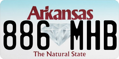 AR license plate 886MHB