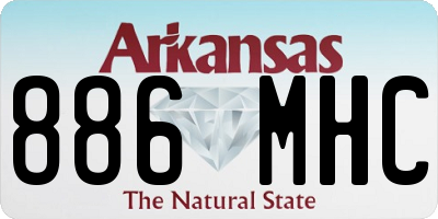 AR license plate 886MHC