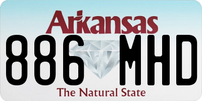 AR license plate 886MHD