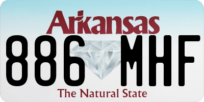 AR license plate 886MHF