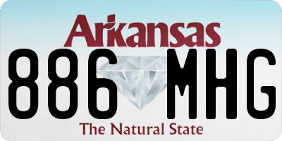AR license plate 886MHG