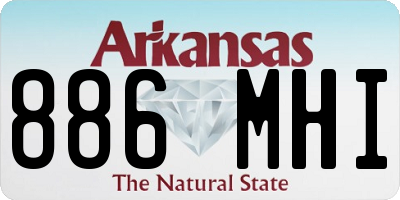AR license plate 886MHI