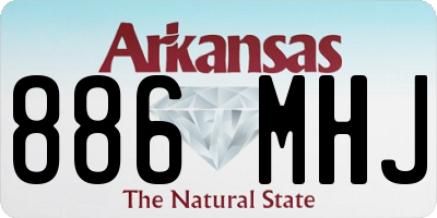 AR license plate 886MHJ