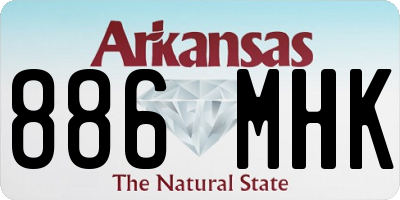 AR license plate 886MHK