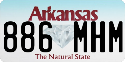 AR license plate 886MHM