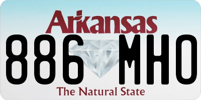AR license plate 886MHO