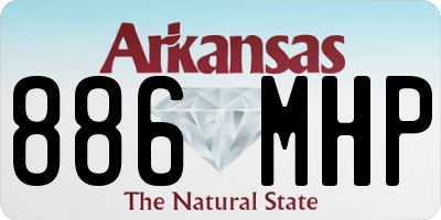 AR license plate 886MHP
