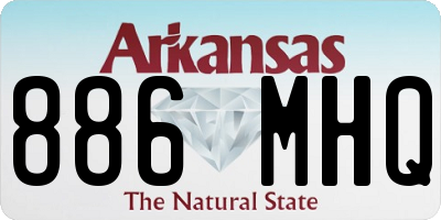 AR license plate 886MHQ