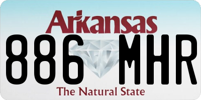 AR license plate 886MHR