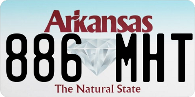 AR license plate 886MHT