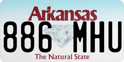 AR license plate 886MHU