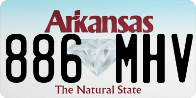 AR license plate 886MHV