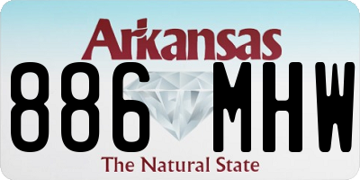 AR license plate 886MHW