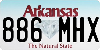 AR license plate 886MHX