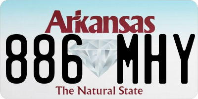 AR license plate 886MHY