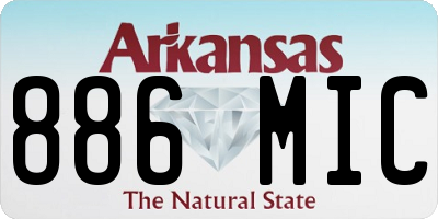 AR license plate 886MIC