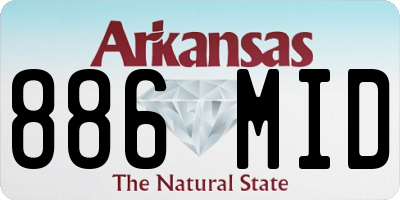 AR license plate 886MID