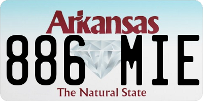AR license plate 886MIE