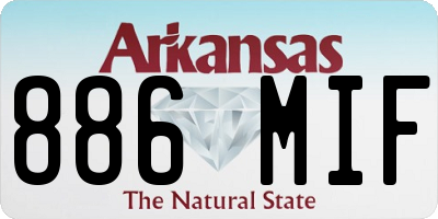 AR license plate 886MIF