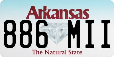 AR license plate 886MII