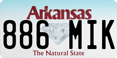 AR license plate 886MIK