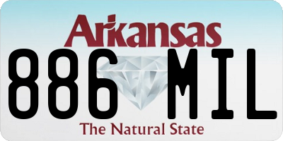 AR license plate 886MIL