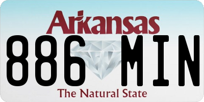 AR license plate 886MIN
