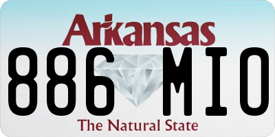 AR license plate 886MIO