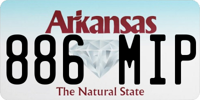 AR license plate 886MIP