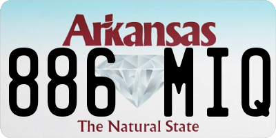 AR license plate 886MIQ
