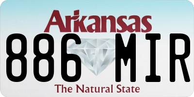 AR license plate 886MIR
