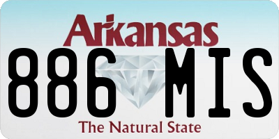 AR license plate 886MIS