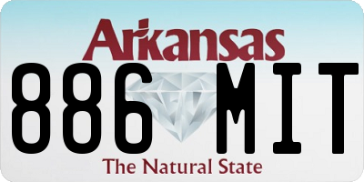 AR license plate 886MIT