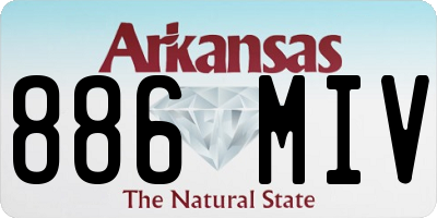 AR license plate 886MIV