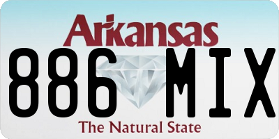 AR license plate 886MIX