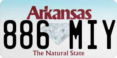 AR license plate 886MIY