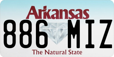 AR license plate 886MIZ
