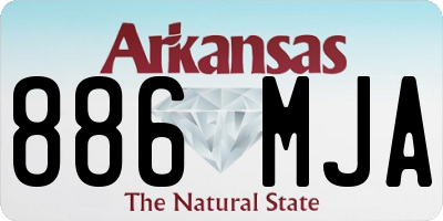 AR license plate 886MJA