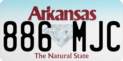 AR license plate 886MJC