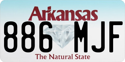 AR license plate 886MJF