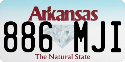 AR license plate 886MJI