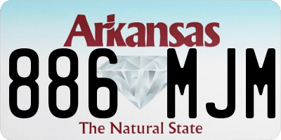 AR license plate 886MJM