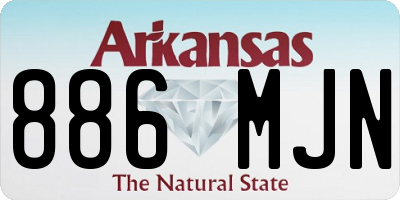 AR license plate 886MJN