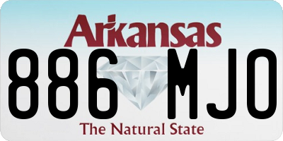 AR license plate 886MJO