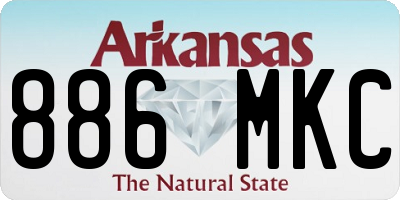 AR license plate 886MKC