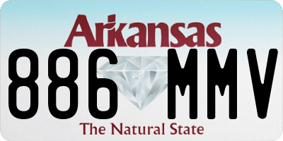 AR license plate 886MMV