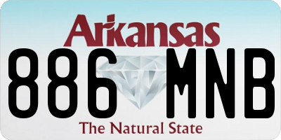 AR license plate 886MNB
