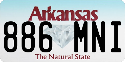 AR license plate 886MNI